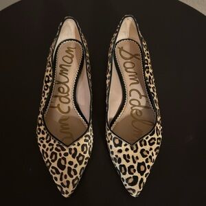 Sam Edelman Women’s Cow Hair Leopard Cheetah Print Riza Pointed Flats - Size 8.5